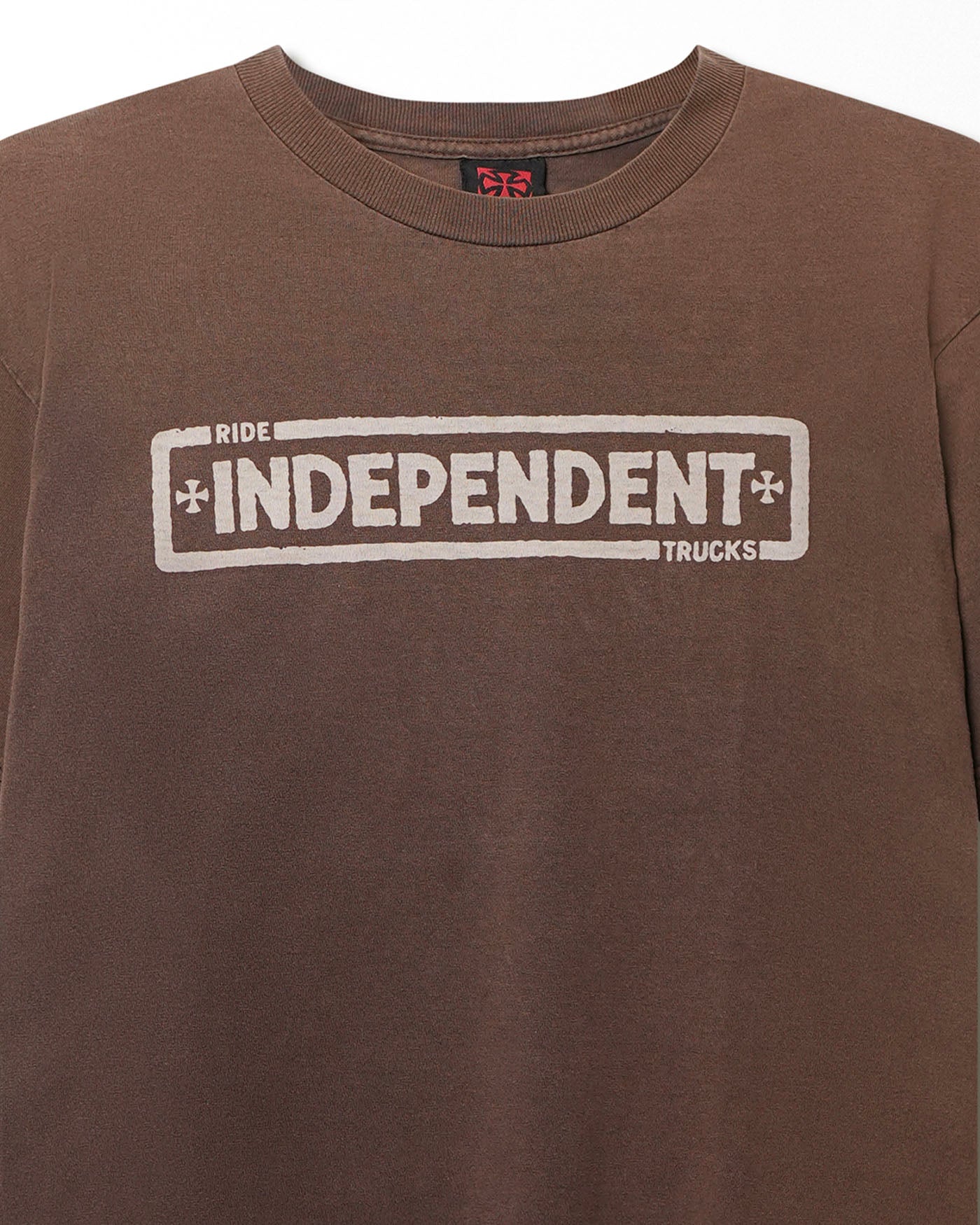 INDEPENDENT "RIDE INDEPENDENT" BROWN FADED T-SHIRT