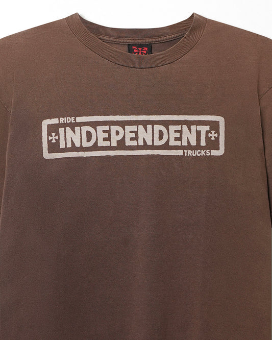 INDEPENDENT "RIDE INDEPENDENT" BROWN FADED T-SHIRT