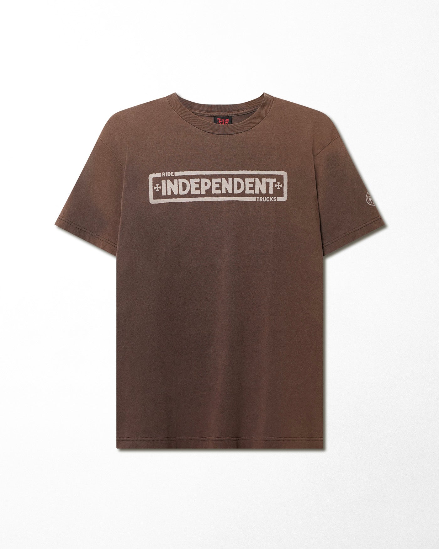 INDEPENDENT "RIDE INDEPENDENT" BROWN FADED T-SHIRT