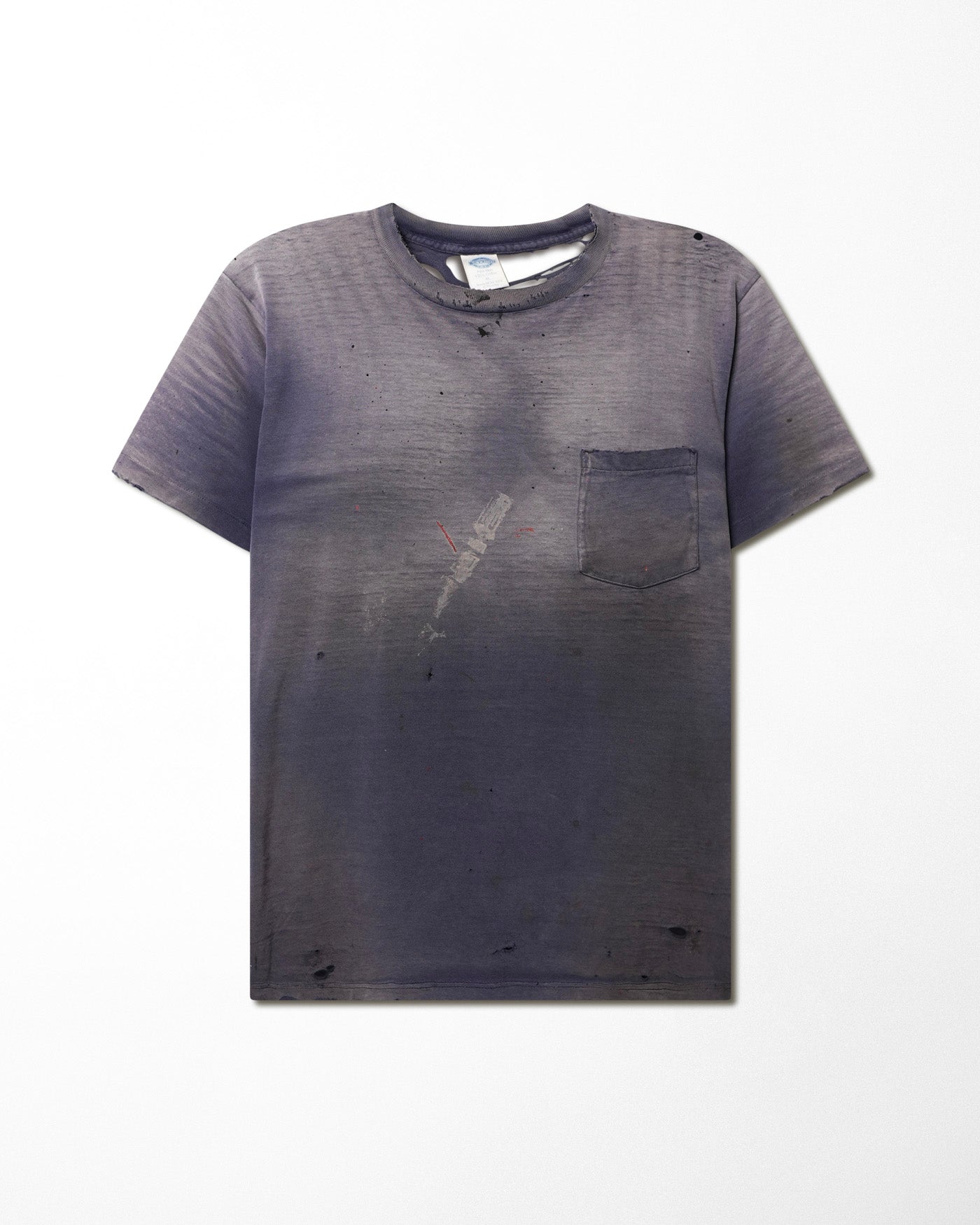 TOWNCRAFT PURPLE FADED DISTRESSED T-SHIRT WITH POCKET