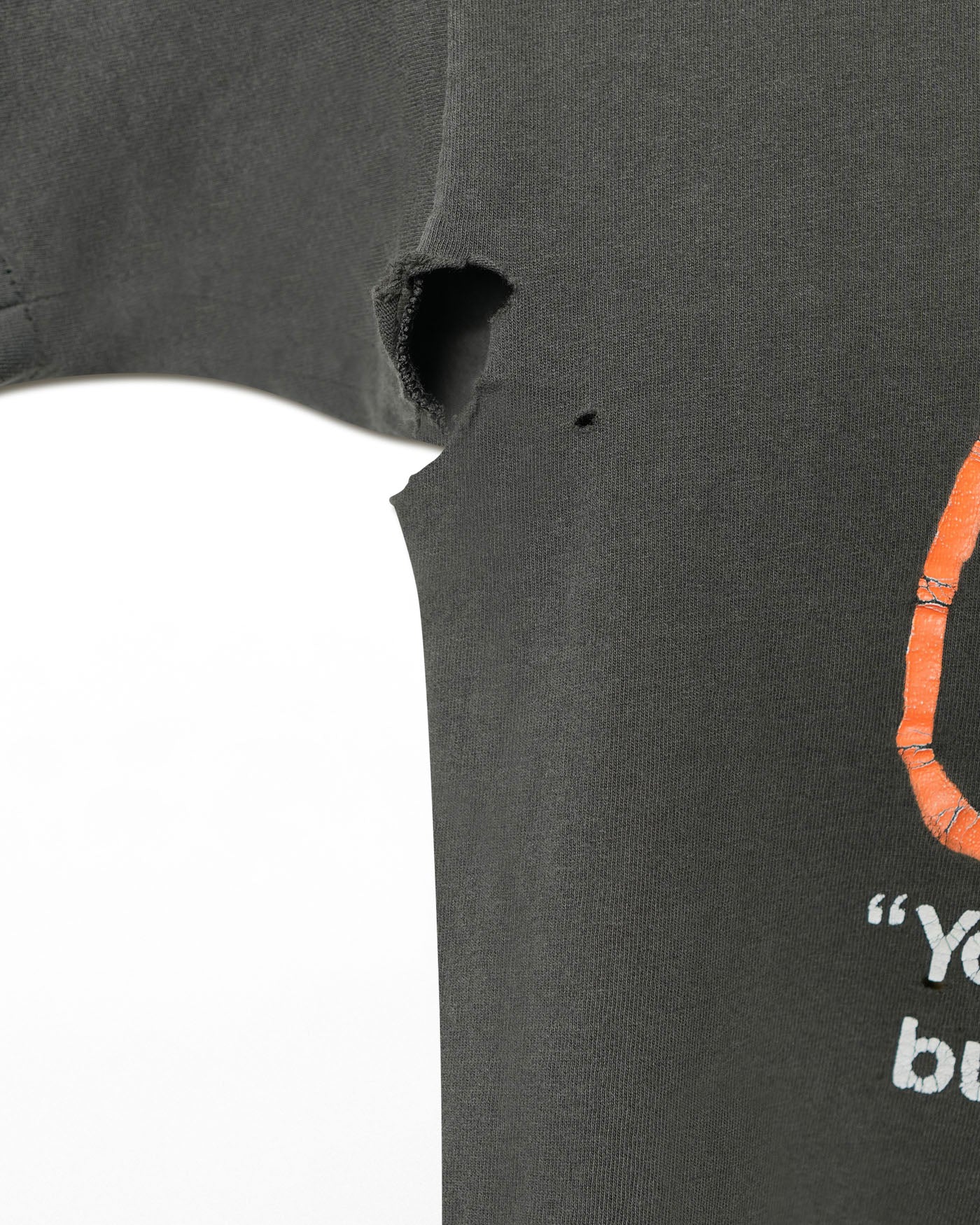 "JOHN LENNON IMAGINE" BLACK FADED DISTRESSED T-SHIRT