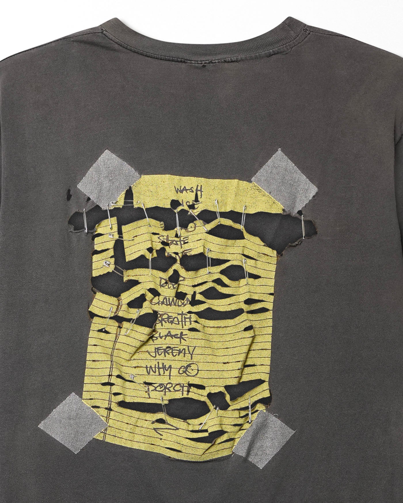 HANES "PEARL JAM ALIVE" BLACK DISTRESSED T-SHIRT