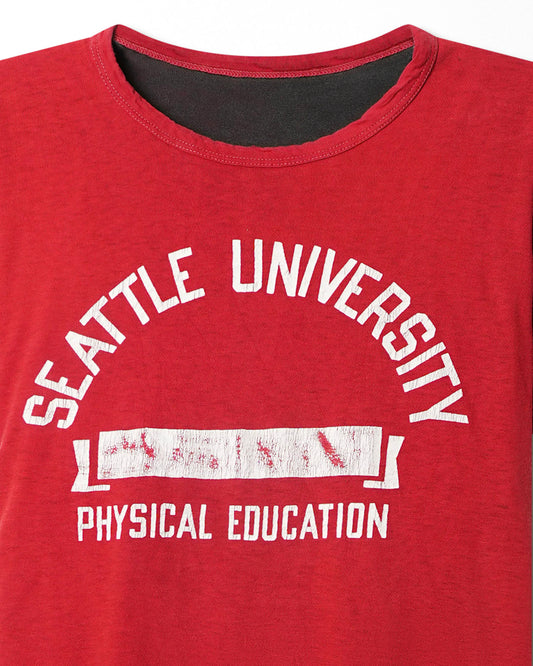 CHAMPION "SEATTLE UNIVERSITY" RED REVERSIBLE T-SHIRT