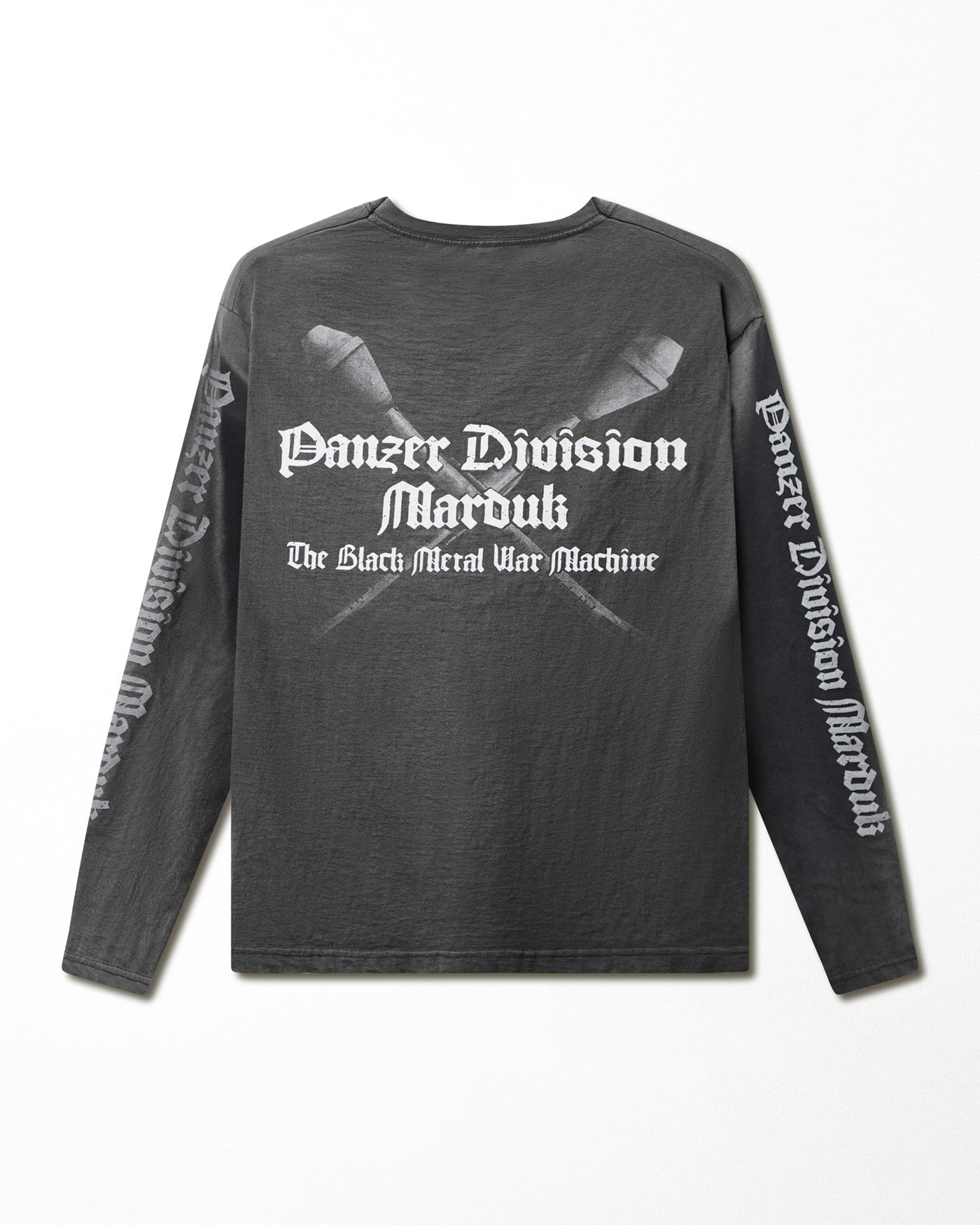 "PANZER DIVISION" BLACK FADED LONG SLEEVE T-SHIRT