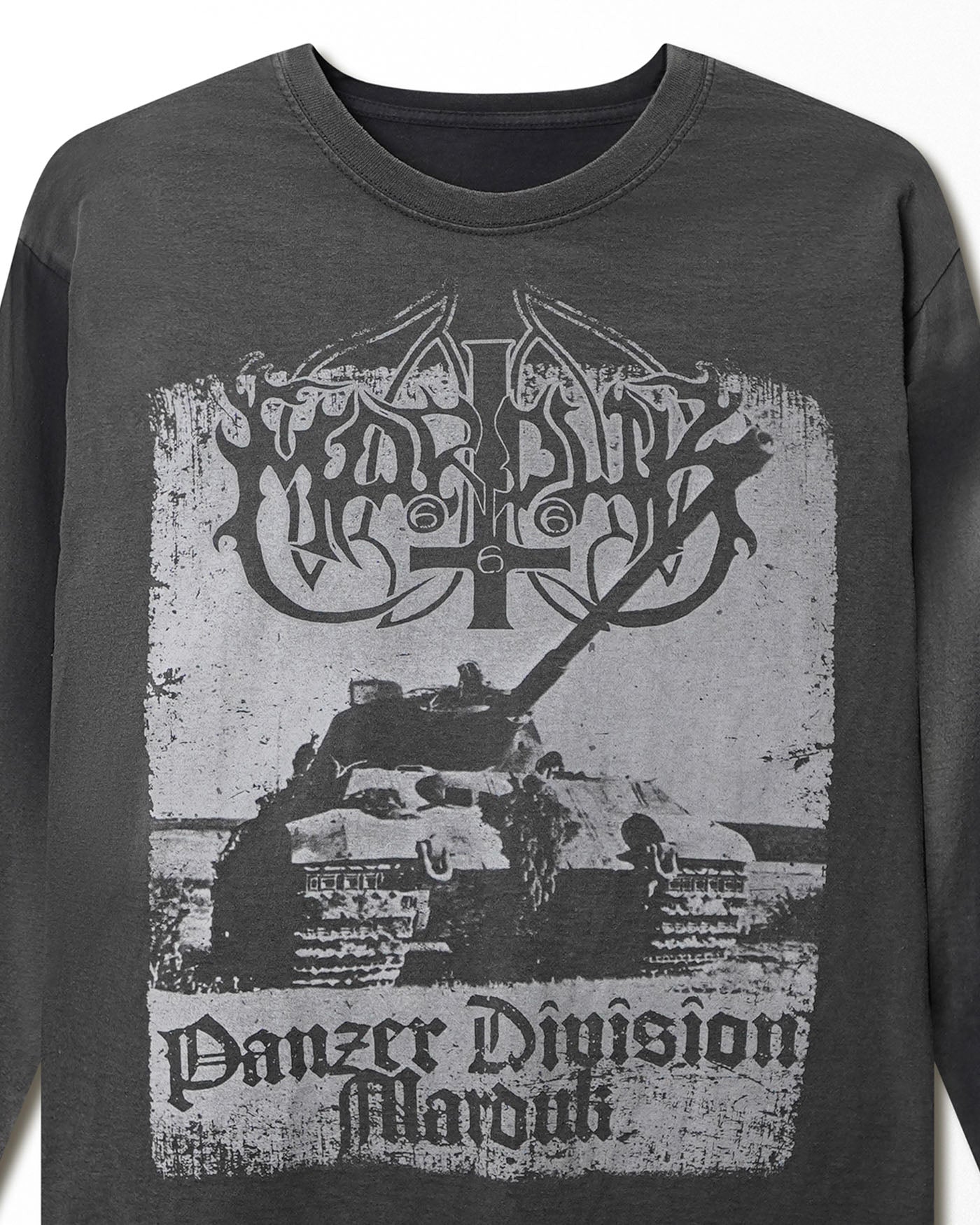 "PANZER DIVISION" BLACK FADED LONG SLEEVE T-SHIRT