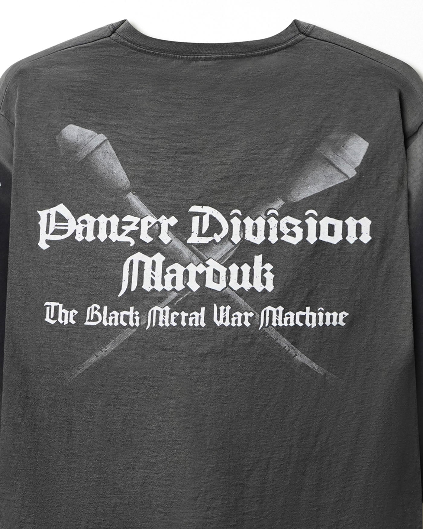 "PANZER DIVISION" BLACK FADED LONG SLEEVE T-SHIRT