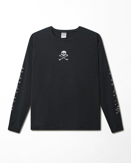 GILDAN "PIRATES" BLACK LONG SLEEVE T-SHIRT