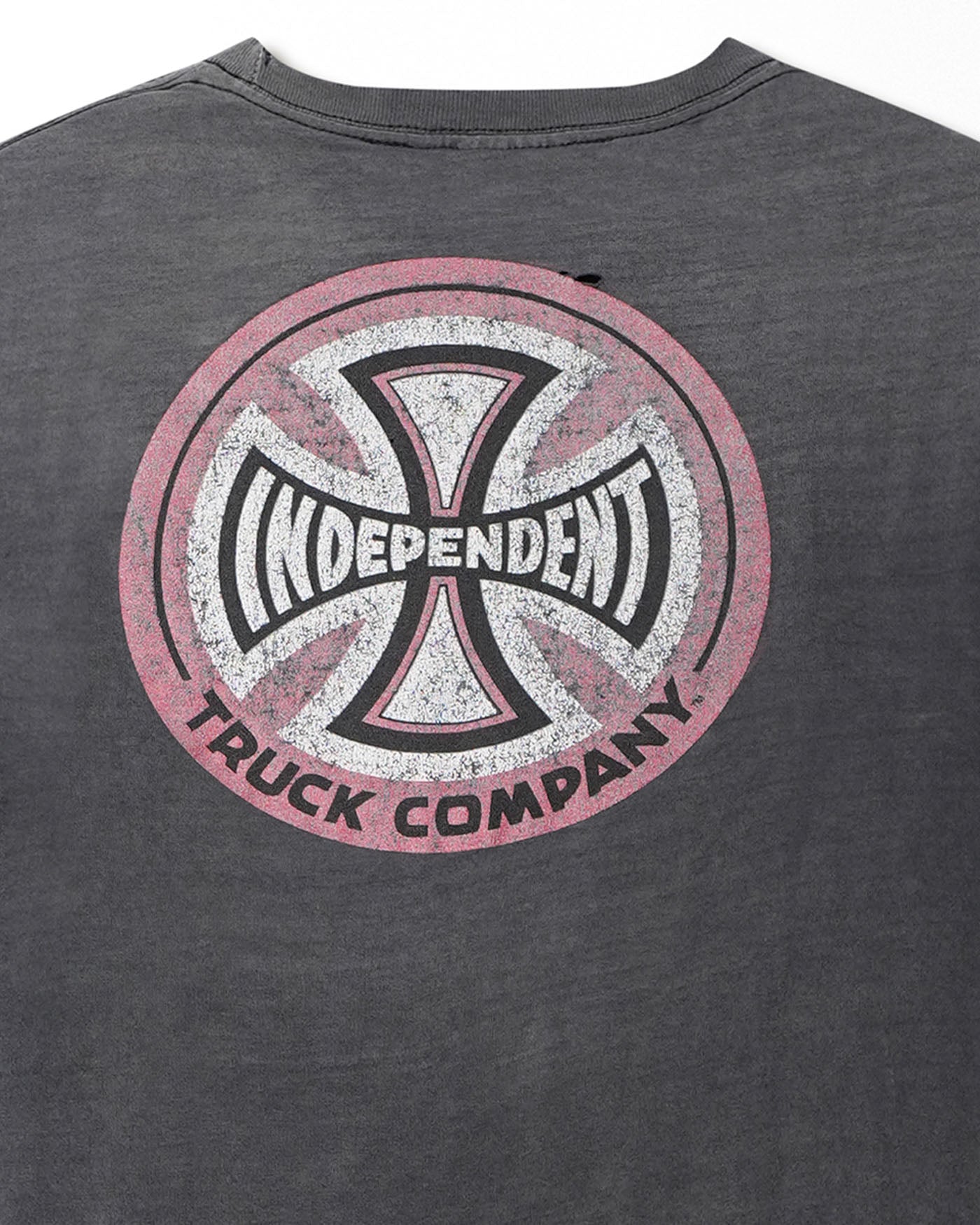 NHS INDEPENDENT "ROUND LOGO" BLACK FADED T-SHIRT