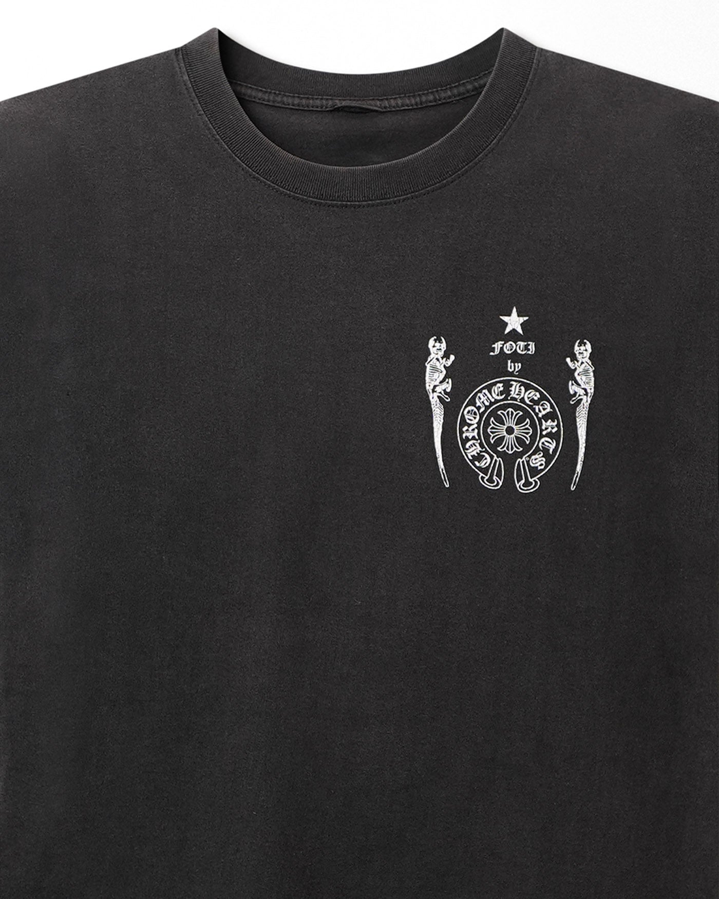 CHROME HEARTS "FOTI" BLACK FADED T-SHIRT