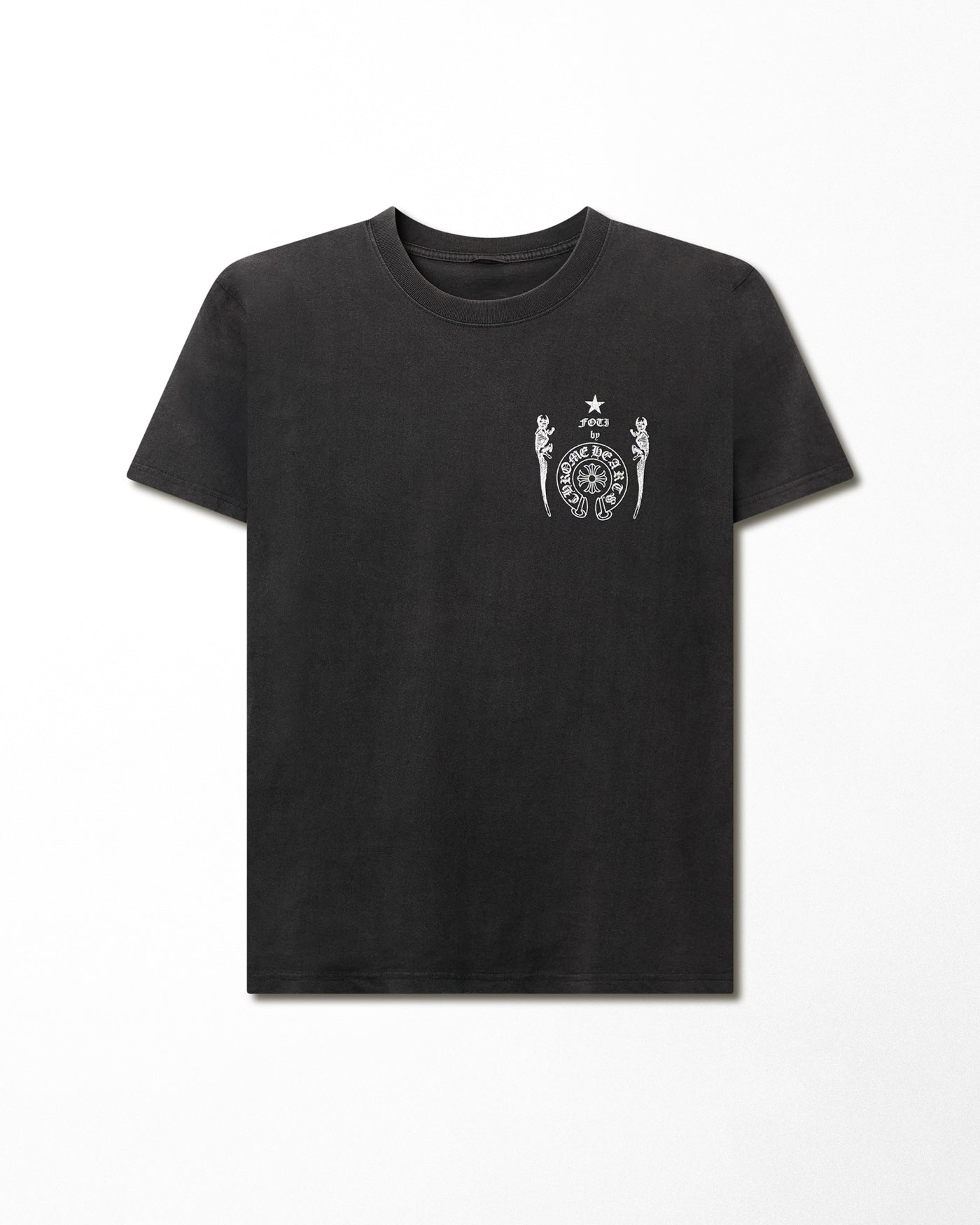 CHROME HEARTS "FOTI" BLACK FADED T-SHIRT