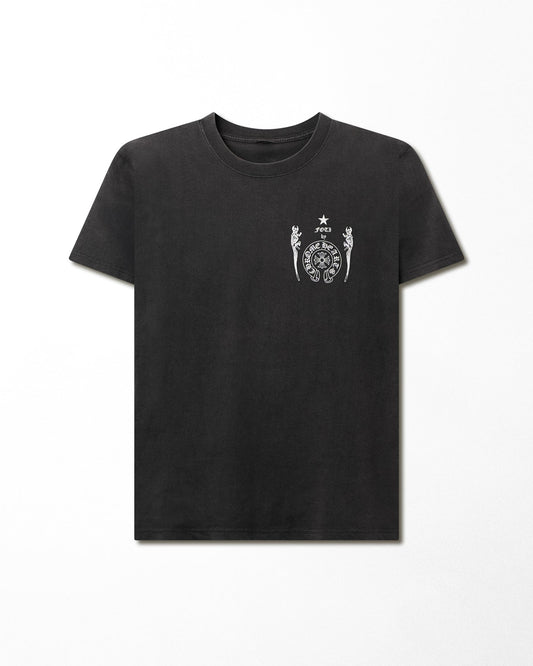 CHROME HEARTS "FOTI" BLACK FADED T-SHIRT
