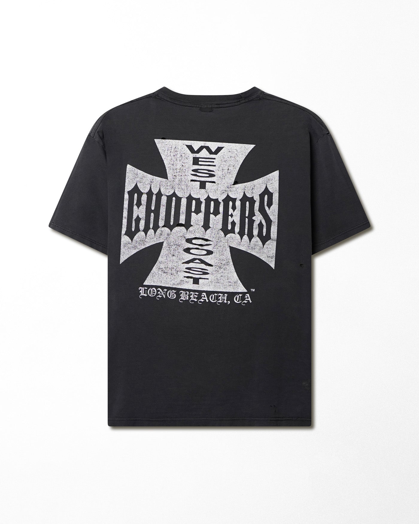 WEST COAST CHOPPERS "CLASSIC LOGO" BLACK DISTRESSED T-SHIRT