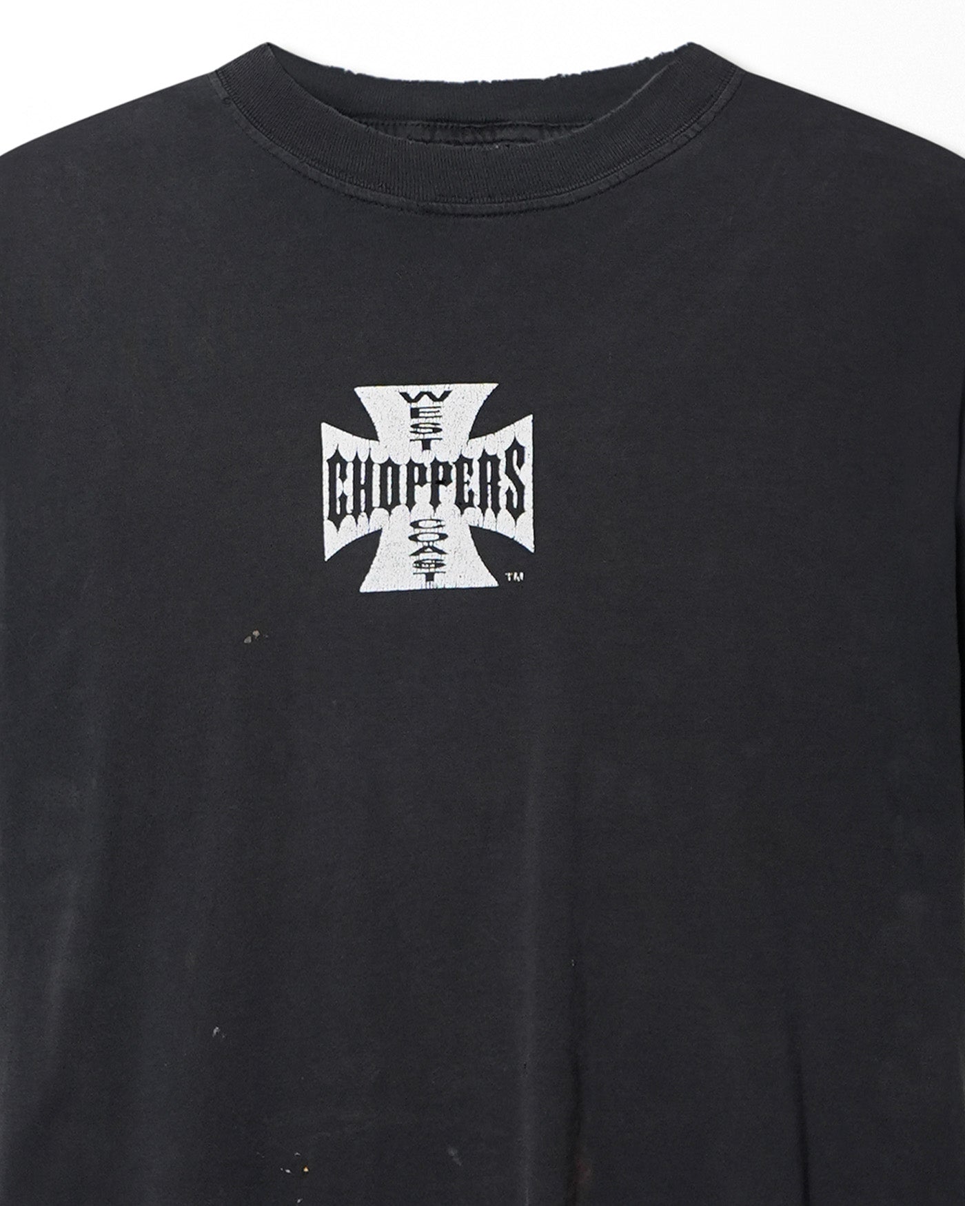 WEST COAST CHOPPERS "CLASSIC LOGO" BLACK DISTRESSED T-SHIRT