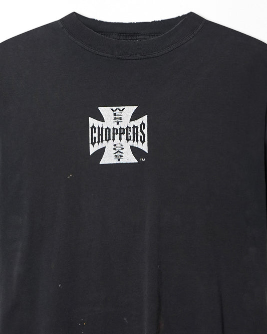 WEST COAST CHOPPERS "CLASSIC LOGO" BLACK DISTRESSED T-SHIRT
