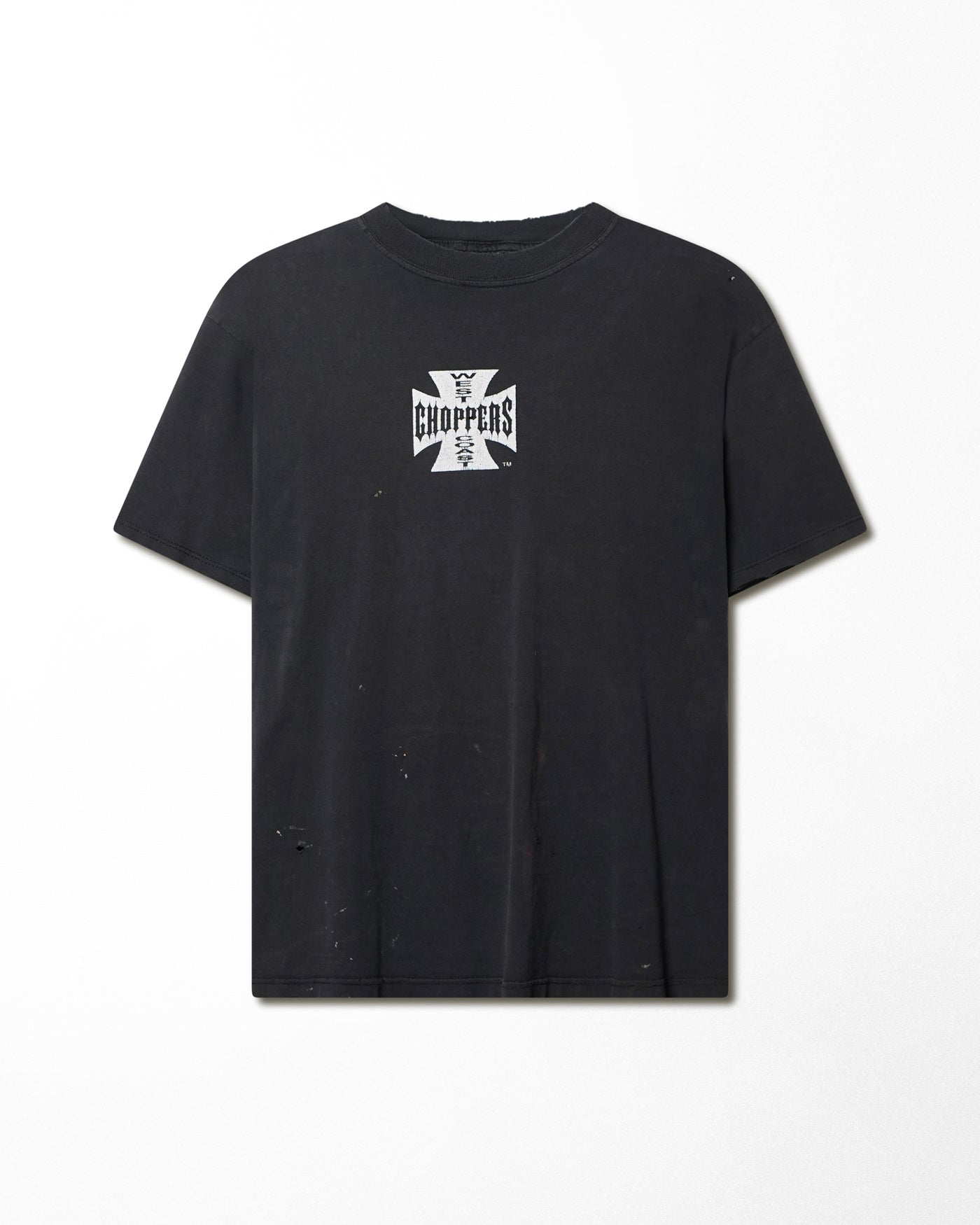 WEST COAST CHOPPERS "CLASSIC LOGO" BLACK DISTRESSED T-SHIRT
