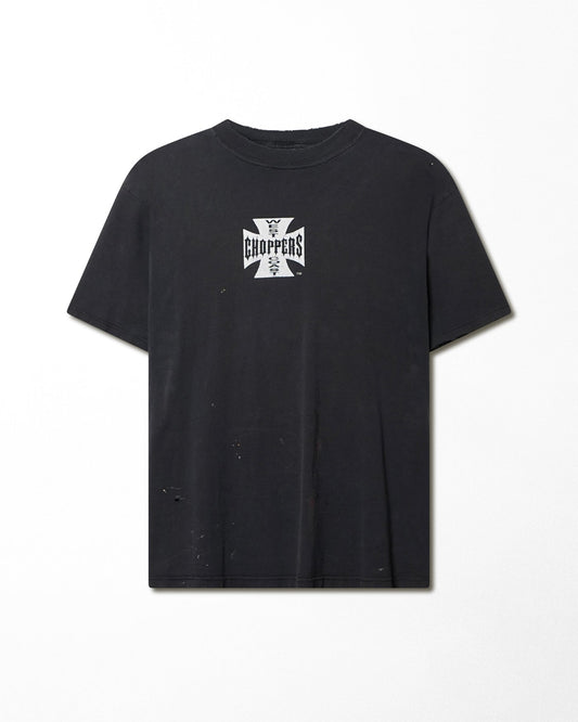 WEST COAST CHOPPERS "CLASSIC LOGO" BLACK DISTRESSED T-SHIRT