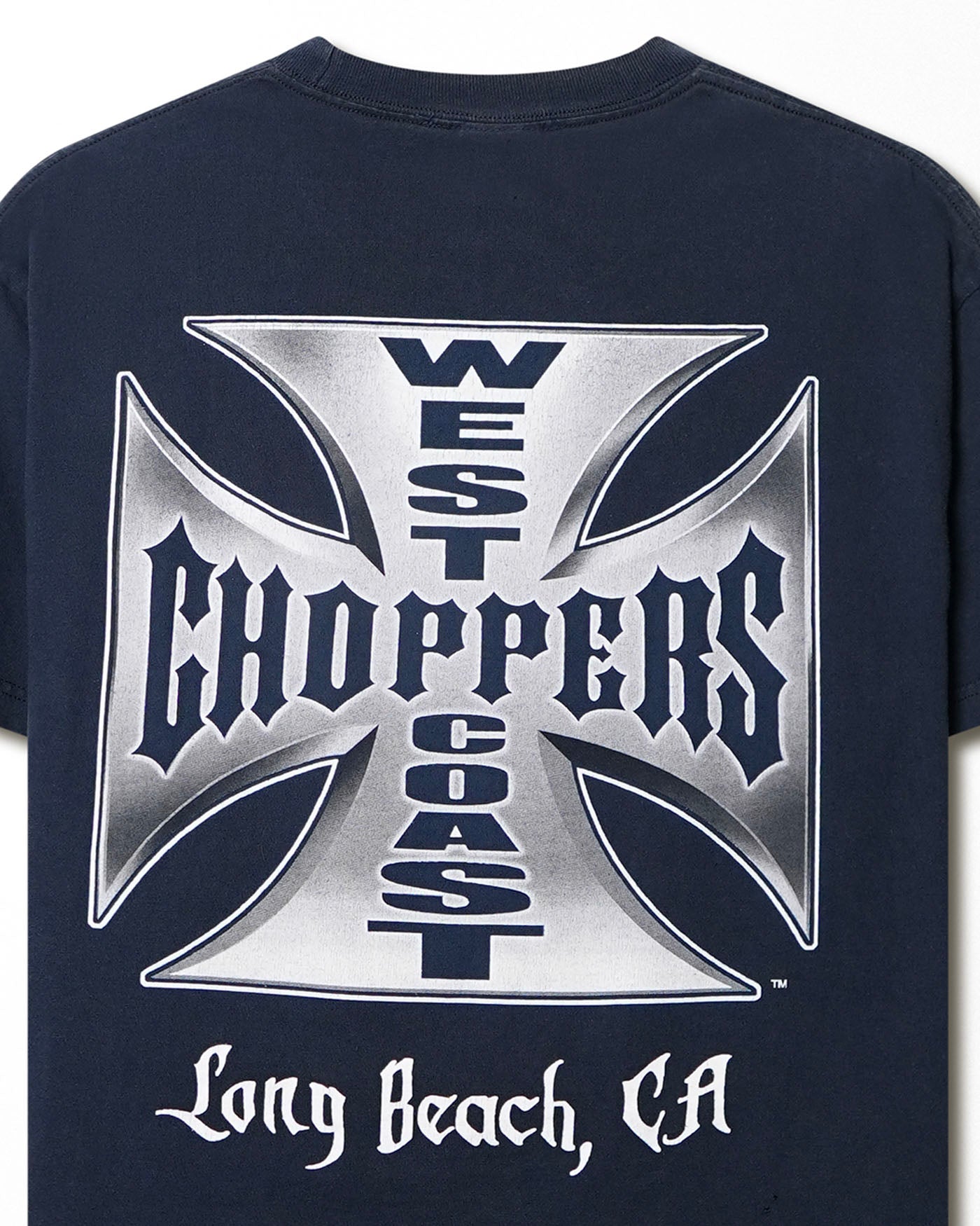 WEST COAST CHOPPERS "IRON CROSS" BLUE T-SHIRT