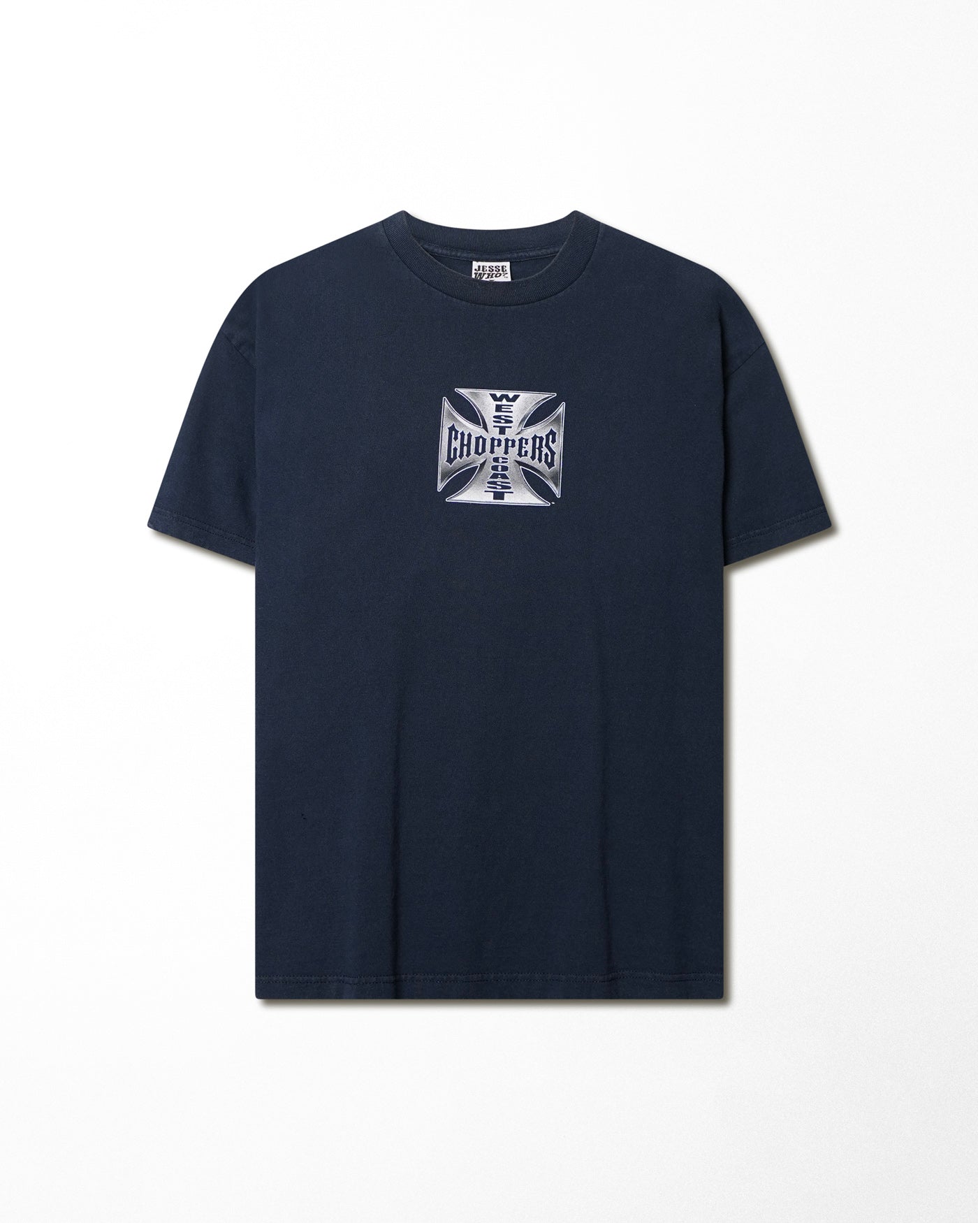 WEST COAST CHOPPERS "IRON CROSS" BLUE T-SHIRT