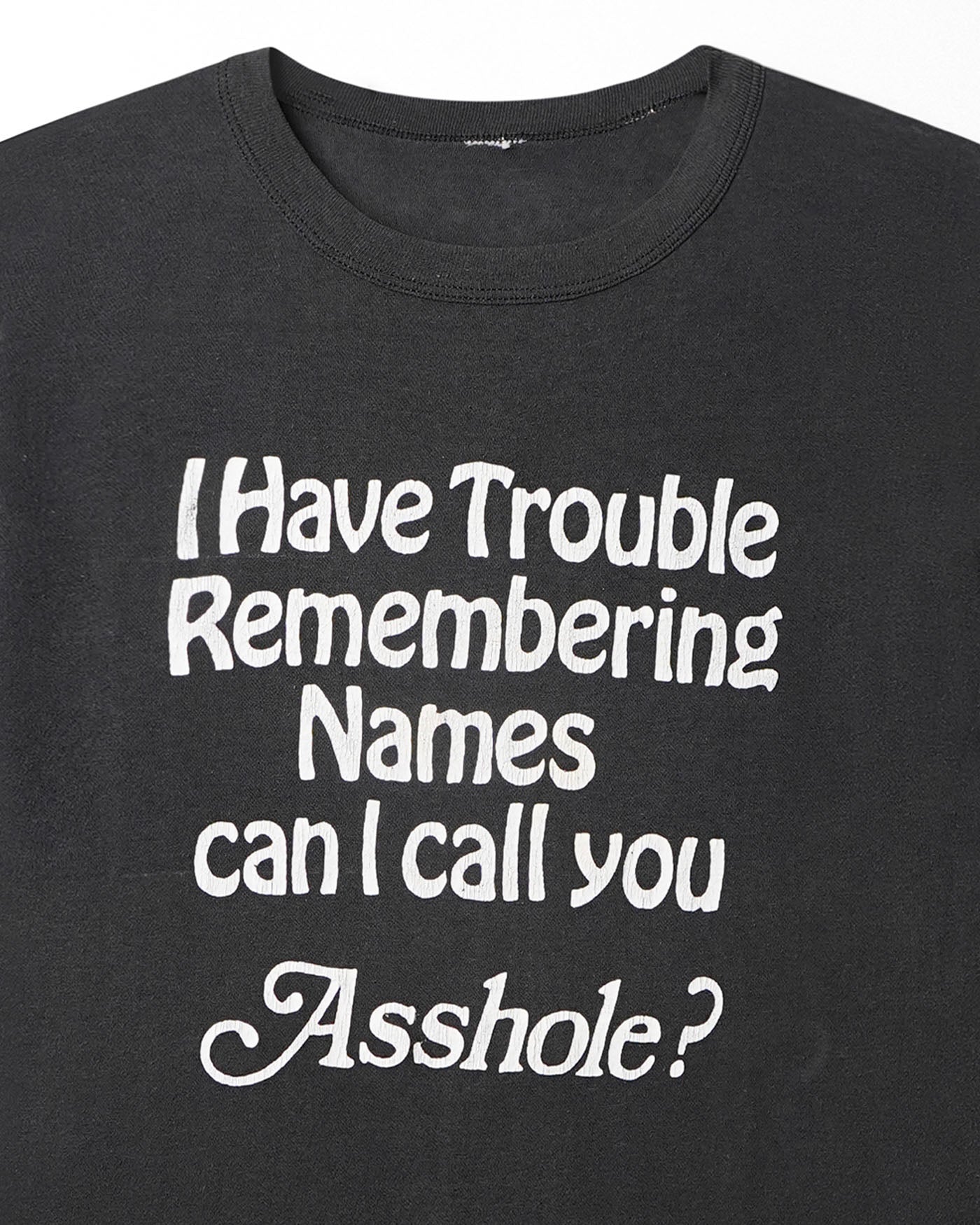 “I HAVE TROUBLE” BLACK FADED T-SHIRT