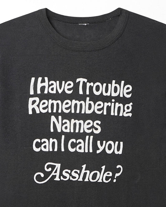 “I HAVE TROUBLE” BLACK FADED T-SHIRT