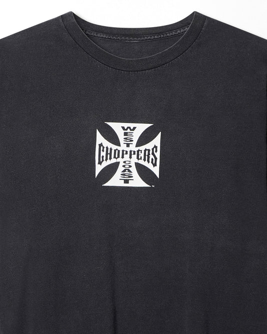 WEST COAST CHOPPERS "CLASSIC LOGO" BLACK FADED T-SHIRT