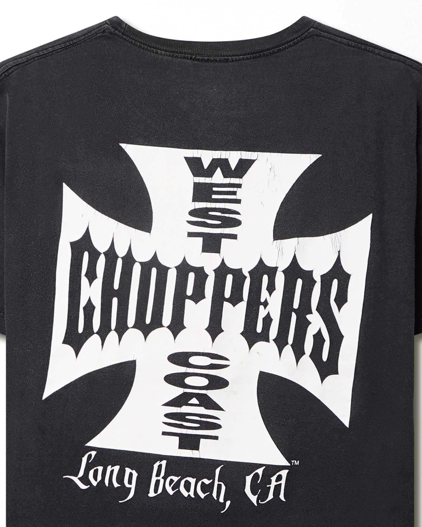 WEST COAST CHOPPERS "CLASSIC LOGO" BLACK FADED T-SHIRT