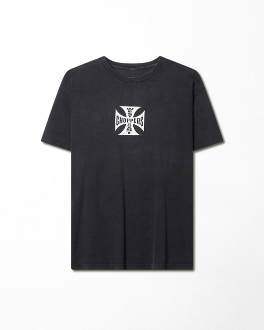 WEST COAST CHOPPERS "CLASSIC LOGO" BLACK FADED T-SHIRT