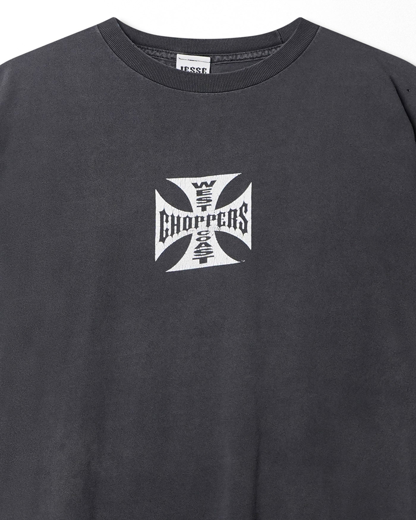 WEST COAST CHOPPERS "CLASSIC LOGO" GREY FADED T-SHIRT
