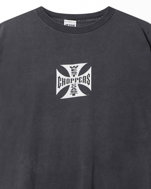 WEST COAST CHOPPERS "CLASSIC LOGO" GREY FADED T-SHIRT
