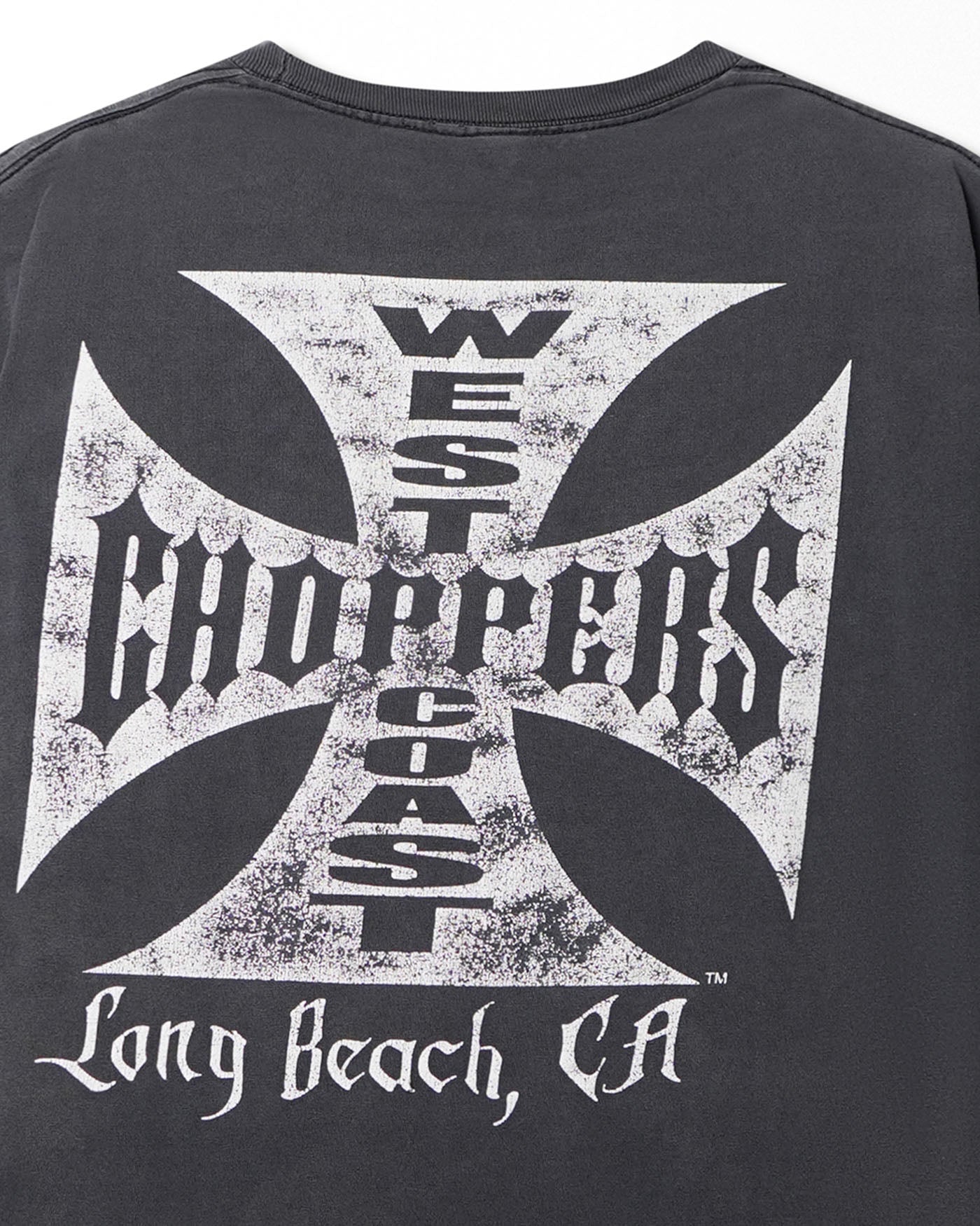 WEST COAST CHOPPERS "CLASSIC LOGO" GREY FADED T-SHIRT