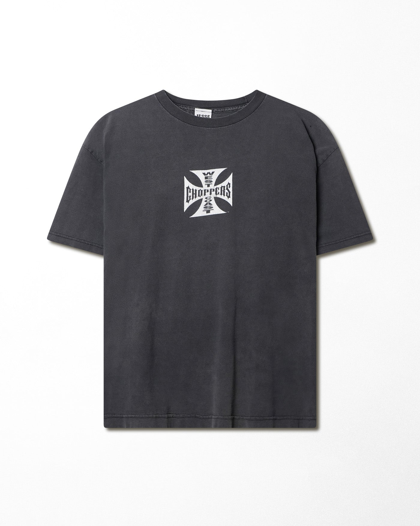 WEST COAST CHOPPERS "CLASSIC LOGO" GREY FADED T-SHIRT