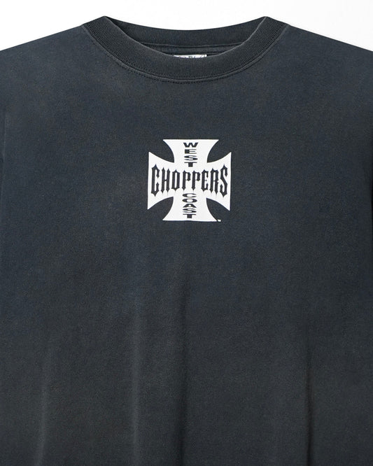 WEST COAST CHOPPERS "CLASSIC LOGO" NAVY FADED T-SHIRT