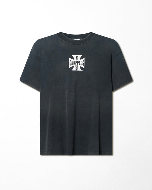 WEST COAST CHOPPERS "CLASSIC LOGO" NAVY FADED T-SHIRT