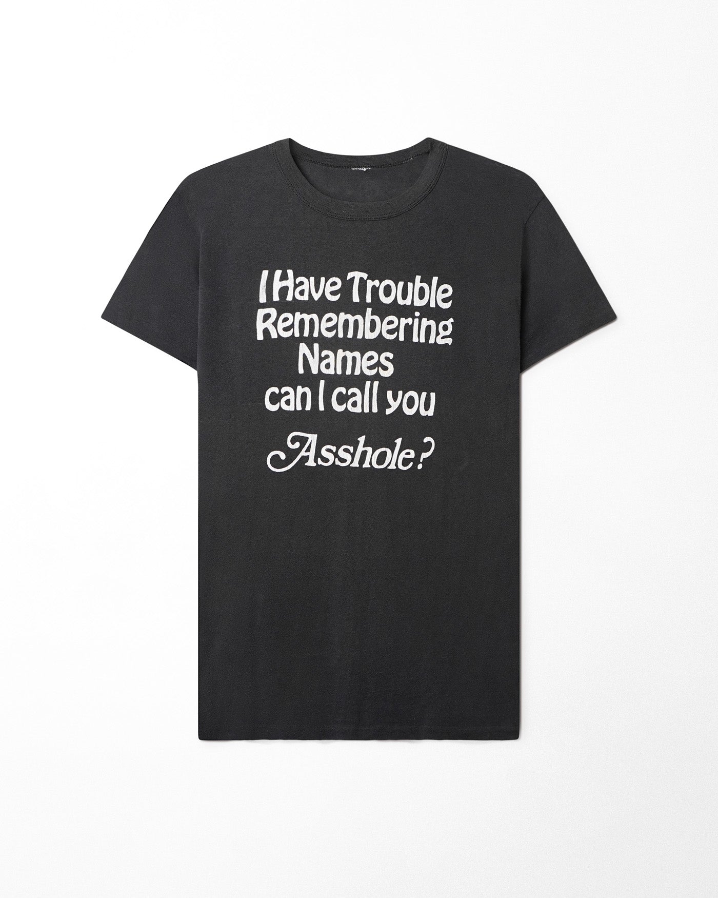 “I HAVE TROUBLE” BLACK FADED T-SHIRT