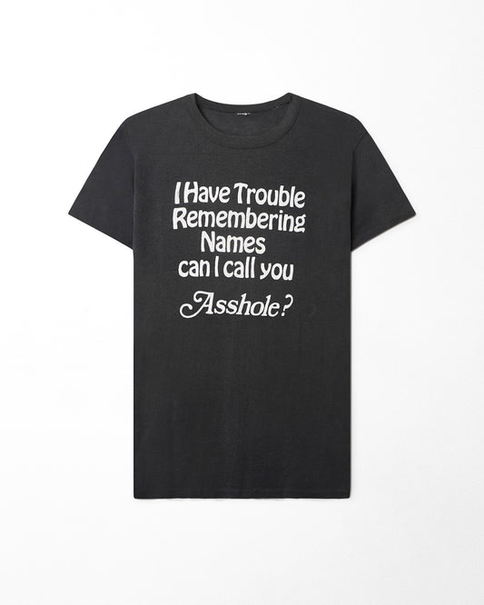 “I HAVE TROUBLE” BLACK FADED T-SHIRT