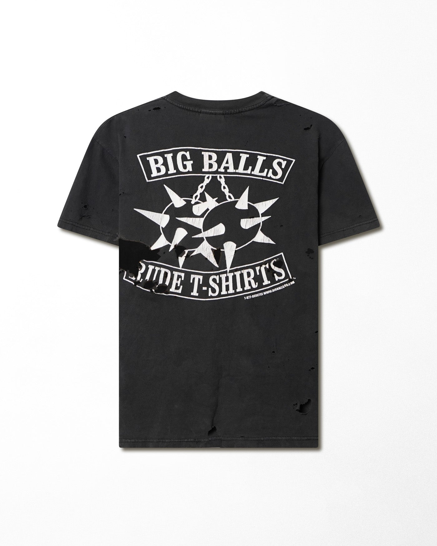 HANES "WHOEVER YOU ARE FUCK YOU!" BLACK DESTROYED T-SHIRT