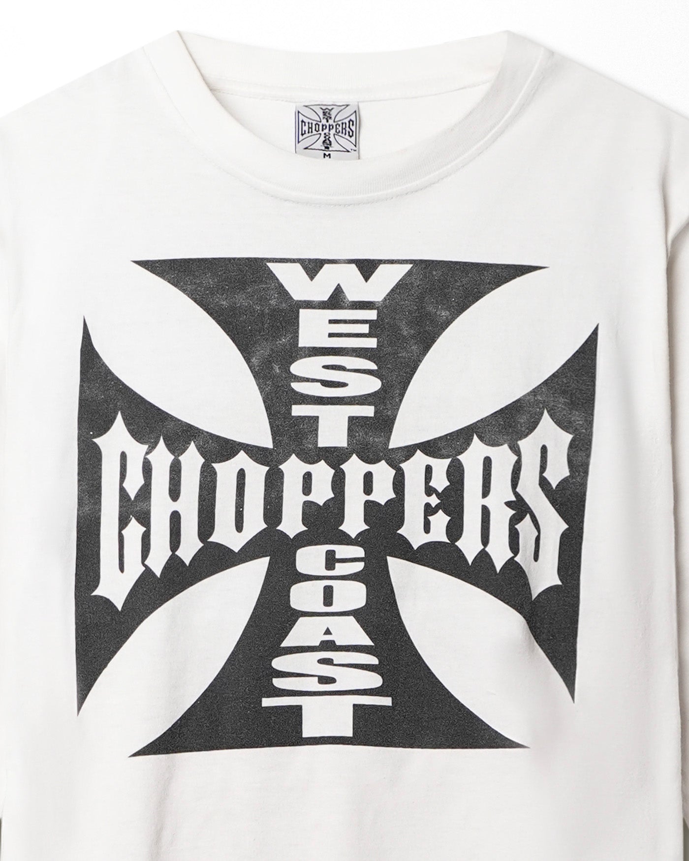 WEST COAST CHOPPERS "CLASSIC LOGO" WHITE LONG SLEEVE BOOTLEG T-SHIRT