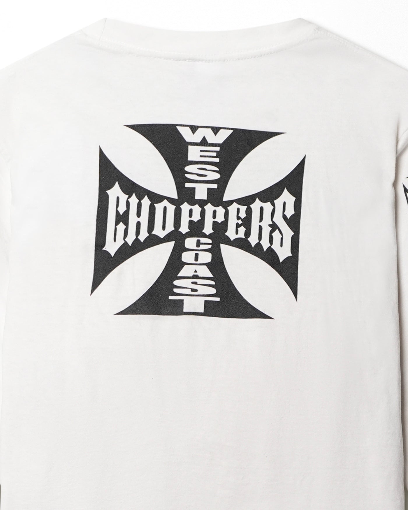 WEST COAST CHOPPERS "CLASSIC LOGO" WHITE LONG SLEEVE BOOTLEG T-SHIRT