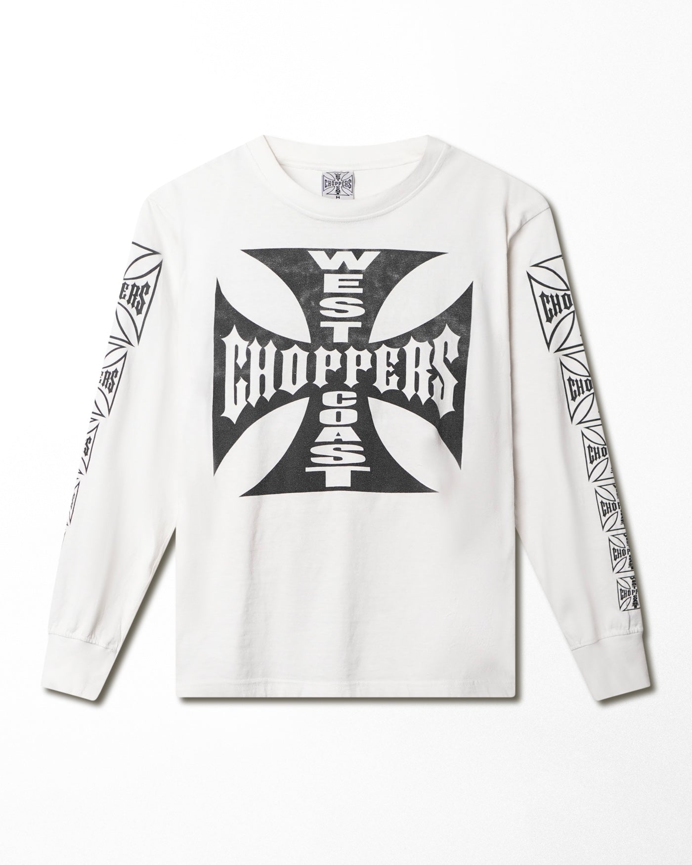 WEST COAST CHOPPERS "CLASSIC LOGO" WHITE LONG SLEEVE BOOTLEG T-SHIRT
