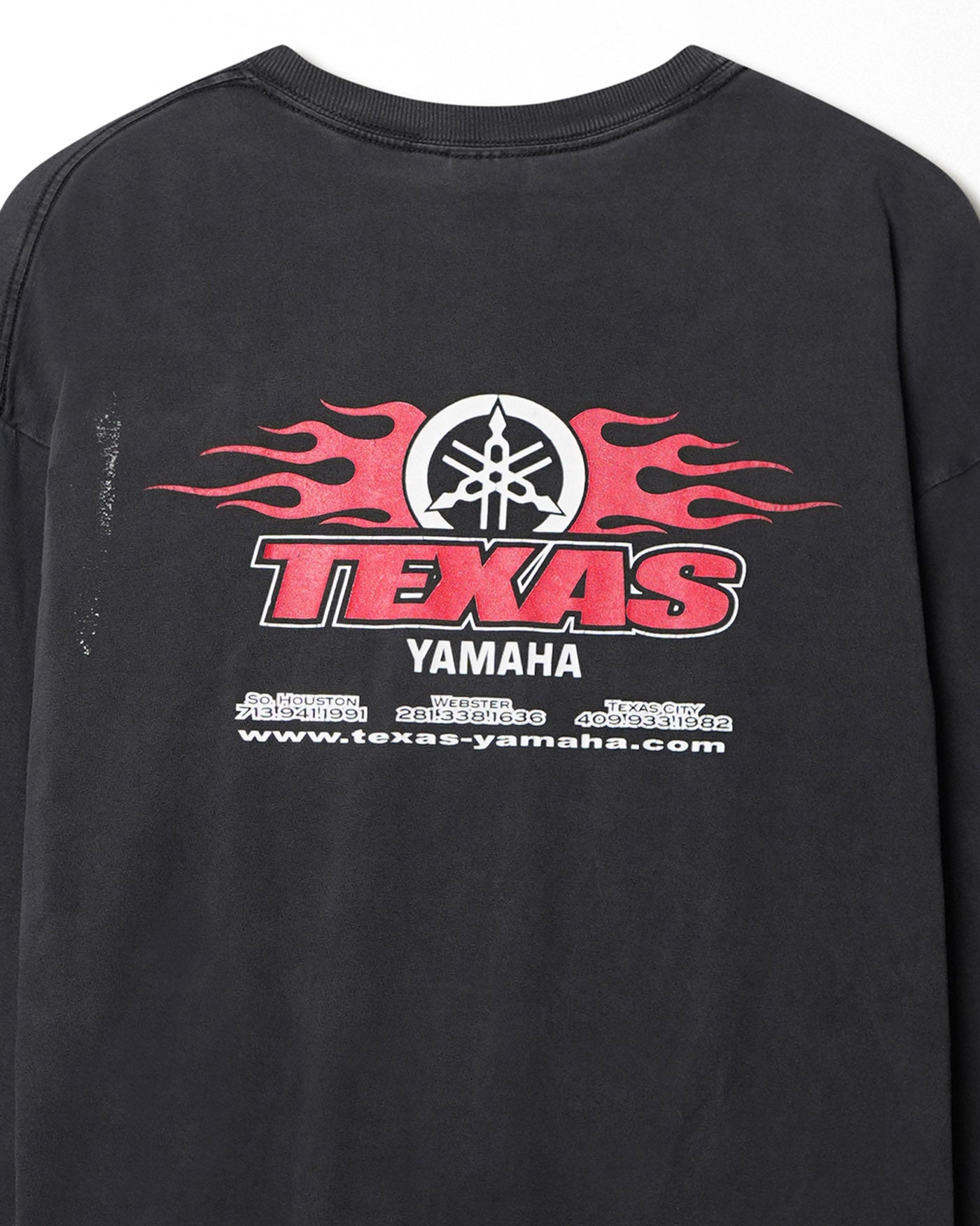 GILDAN "TEXAS YAMAHA FLAMES" BLACK LONG SLEEVE T-SHIRT
