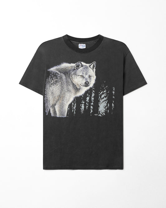 HANES “WOLF” BLACK FADED T-SHIRT