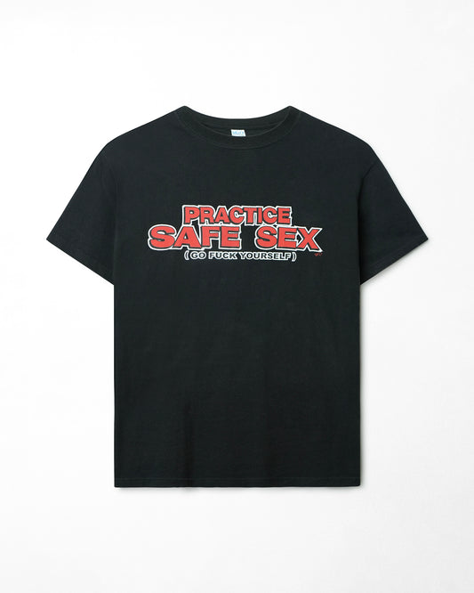 M&O "PRACTICE SAFE SEX" BLACK T-SHIRT