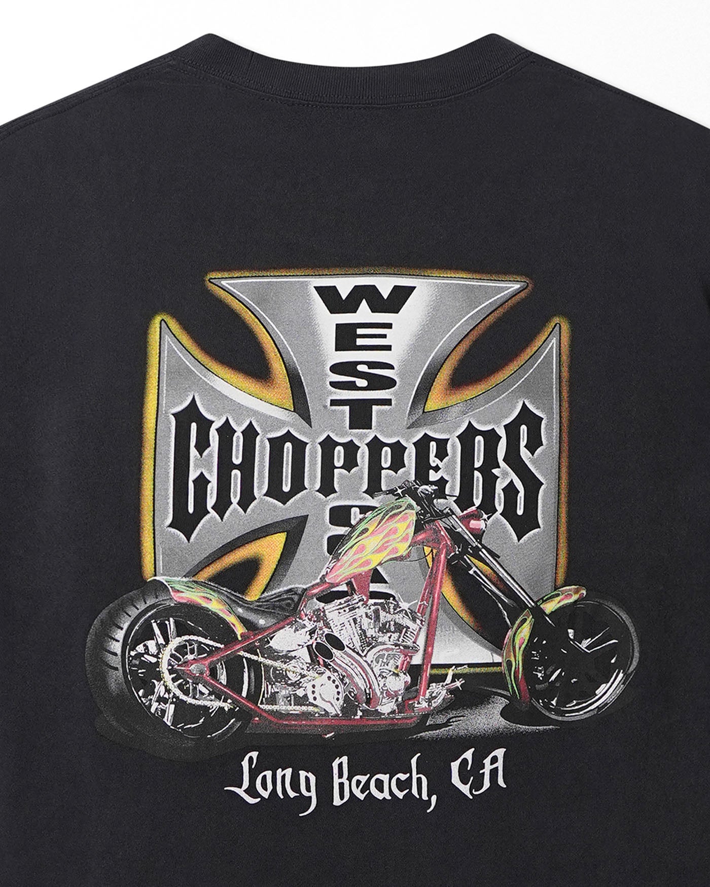 WEST COAST CHOPPERS "IRON CROSS" BLACK LONG SLEEVE T-SHIRT