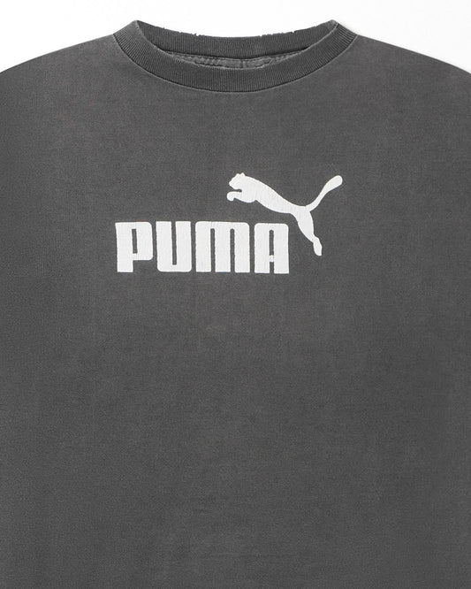 PUMA LOGO GREY FADED T-SHIRT