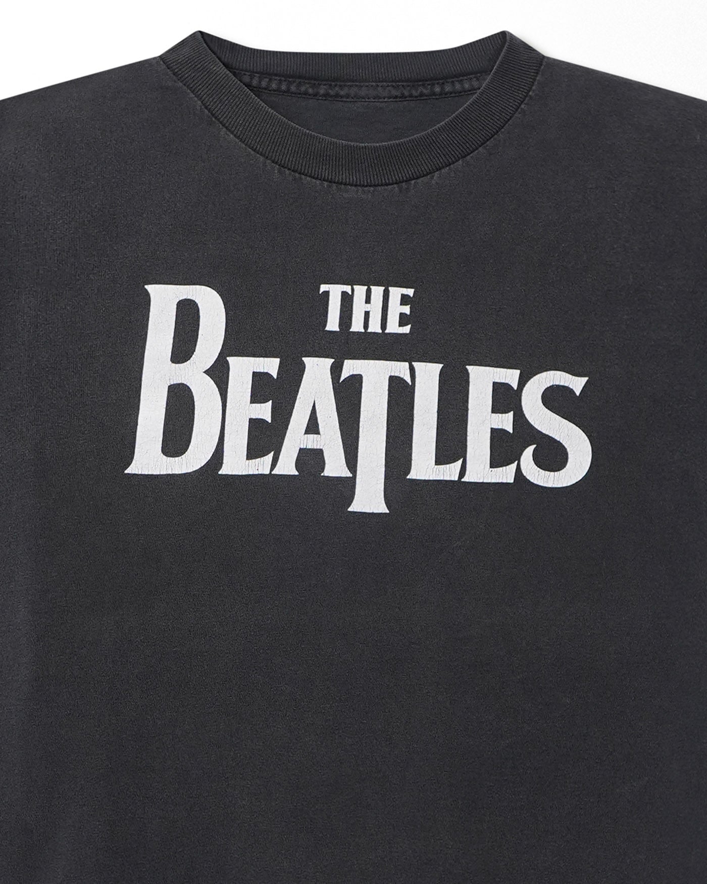"THE BEATLES" BLACK FADED T-SHIRT