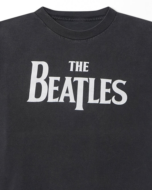 "THE BEATLES" BLACK FADED T-SHIRT