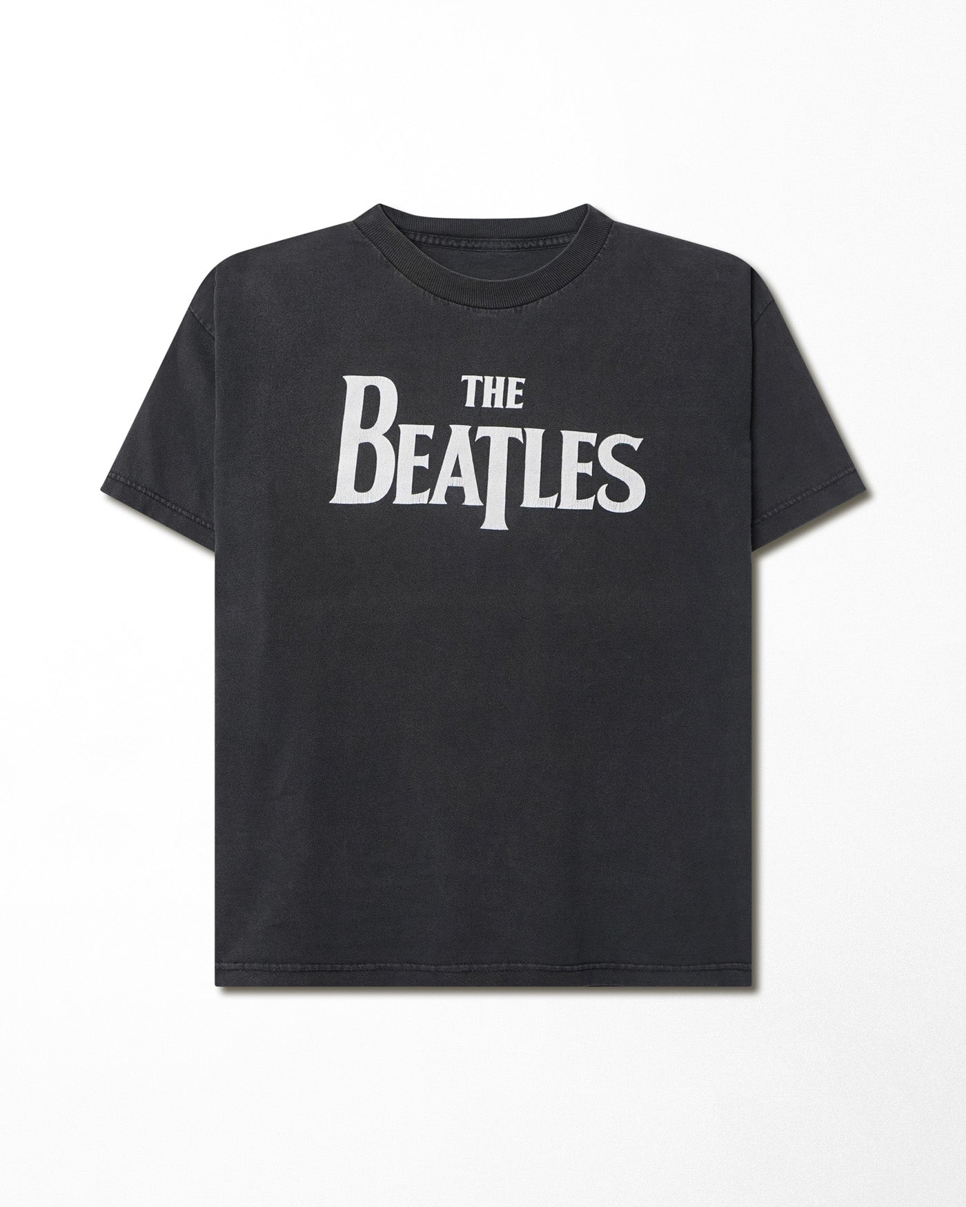 "THE BEATLES" BLACK FADED T-SHIRT