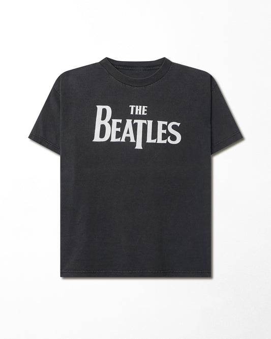 "THE BEATLES" BLACK FADED T-SHIRT
