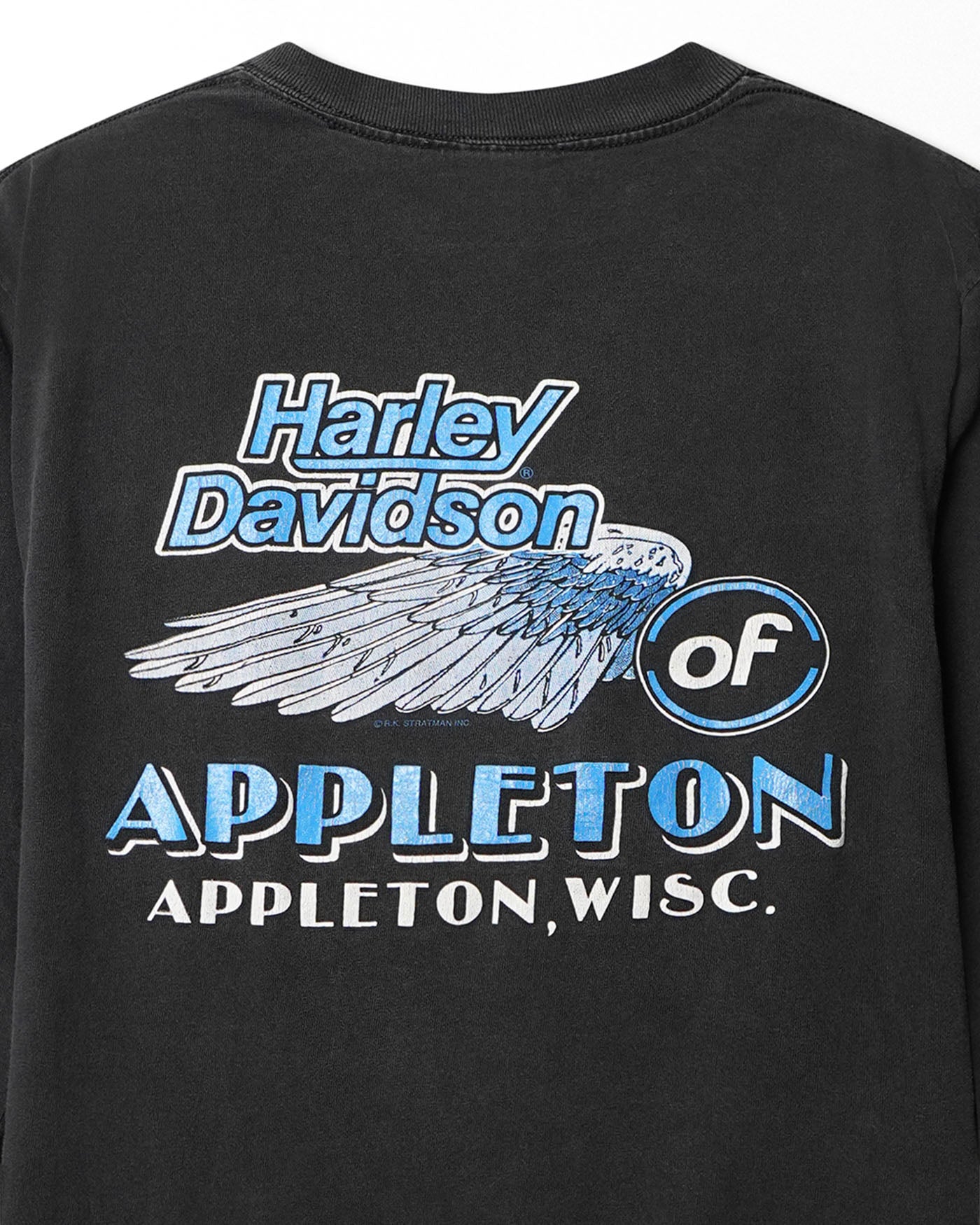 HARLEY DAVIDSON "BLUE FLAMES" BLACK LONG SLEEVE T-SHIRT