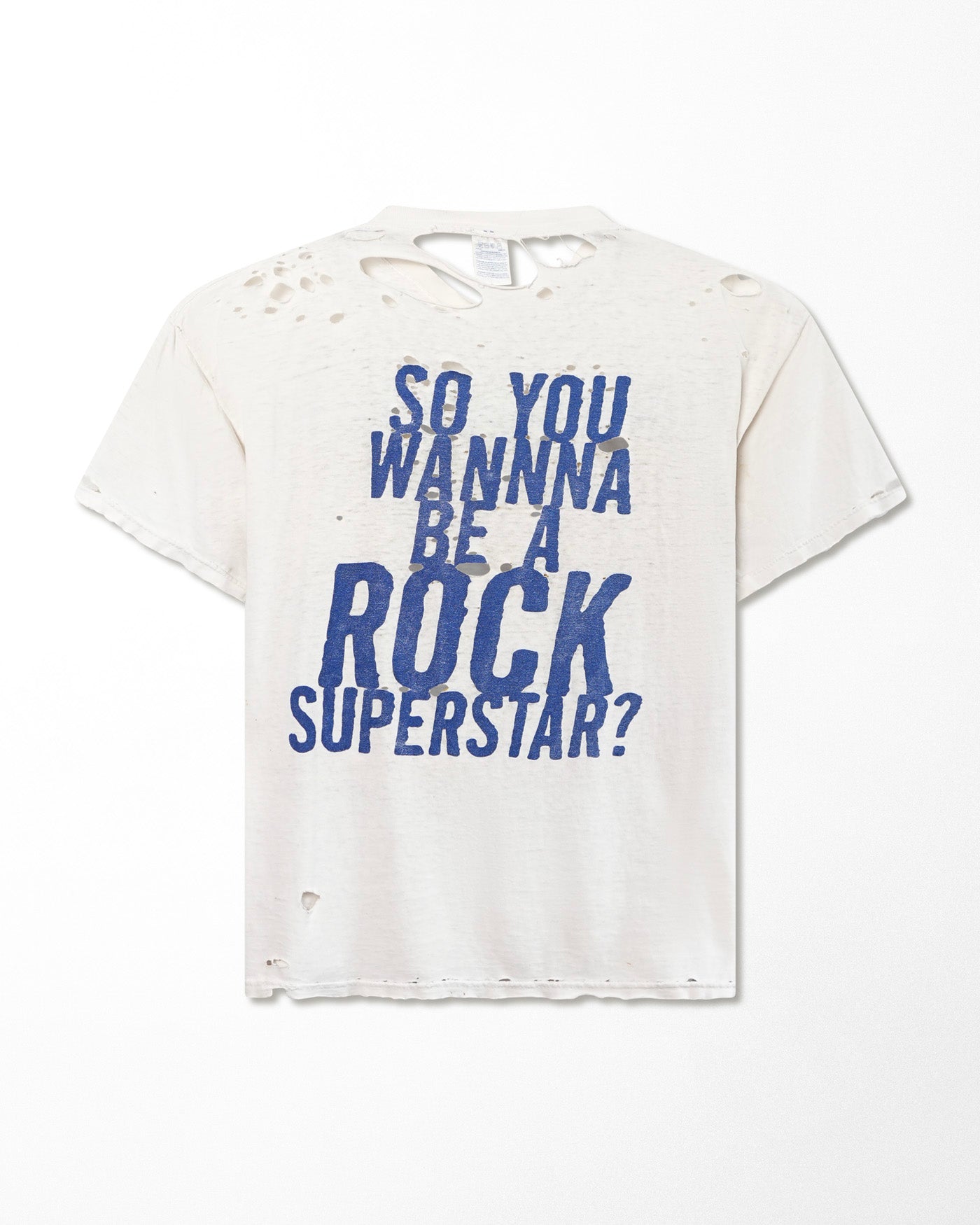 GILDAN "CYPRESS HILL" WHITE DISTRESSED T-SHIRT